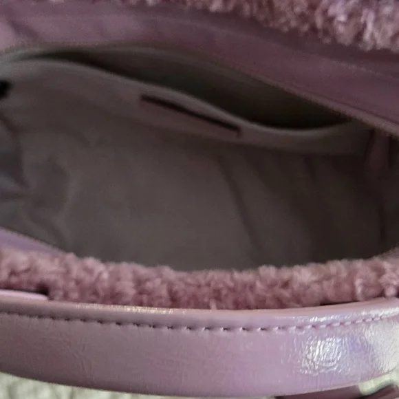 Kate Spade Jette Faux Shearling Pink Quartz Tote Bag New W/out Tags - Picture 6 of 9